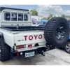 REAR BAR TOYOTA LAND CRUISER 79 SERIES WITH SINGLE WHEEL CARRIER AND DUAL JERRY CAN HOLDER - BW80-4143 - Imagen 3